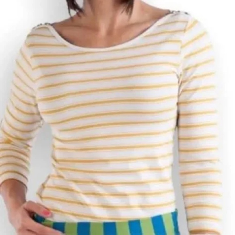 Matilda Jane Striped Yellow and White Women's Top
